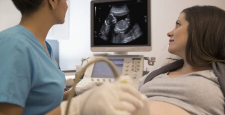 Transabdominal ultrasound